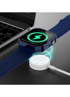 Generic 2 Pack Compatible for Apple Watch Series 7/8/9 45mm with Tempered Glass Screen Protector, Blue/Clear Ultra-Thin Durable Waterproof Protective Cover for iWatch  - Image 5