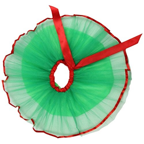 Jastore Girls Layered Party Birthday Tutu Skirt Dance Princess Ballet Dress Green Bowknot for 2-8 Years - Image 2