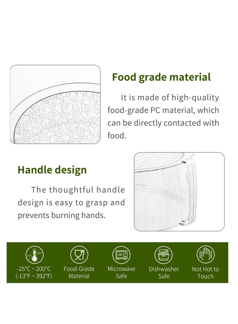 2 Pcs Microwave Splatter Cover for Food Splash Guard Lid with Handle Bug Resistant Heating Easy to Wash Grade Material Tall Short - Image 5
