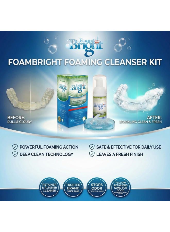 Bleachbright Retainer Foam Cleaner & Teeth Whitening Formula. The Ultimate Cleaning Toothpaste for Aligner Retainers. Great for All Kinds of Clear Retainers, Braces & Aligner s. Safe for Dentures. 50 ML (1 Pack) - Image 2
