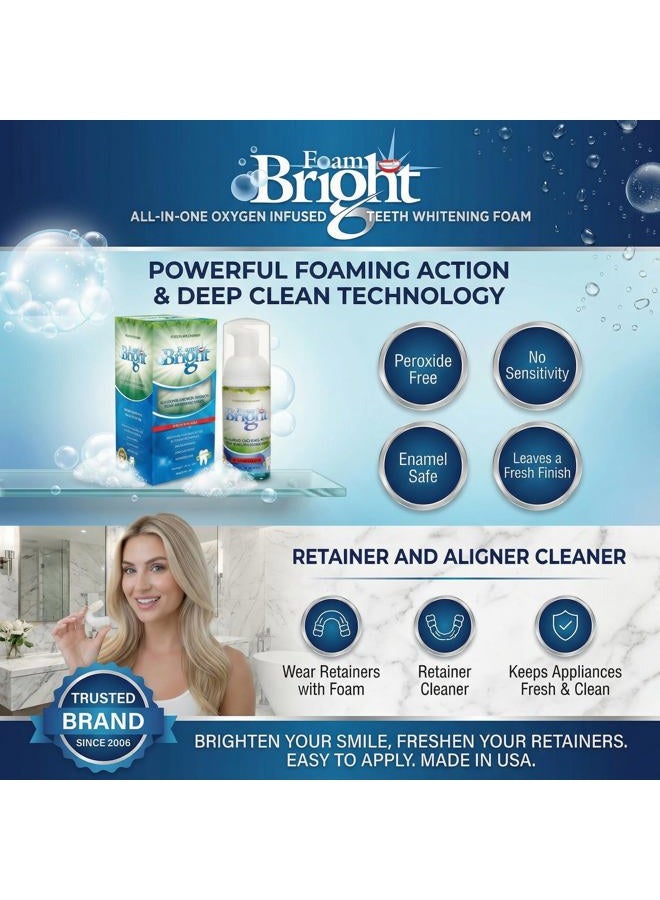 Bleachbright Retainer Foam Cleaner & Teeth Whitening Formula. The Ultimate Cleaning Toothpaste for Aligner Retainers. Great for All Kinds of Clear Retainers, Braces & Aligner s. Safe for Dentures. 50 ML (1 Pack) - Image 4