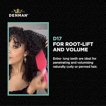 DENMAN Jack Dean by Denman Black Curl Volumiser Comb for Separating Styling Defining Enhancing Boosting Curls D17 - Image 4