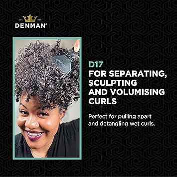 DENMAN Jack Dean by Denman Black Curl Volumiser Comb for Separating Styling Defining Enhancing Boosting Curls D17 - Image 3