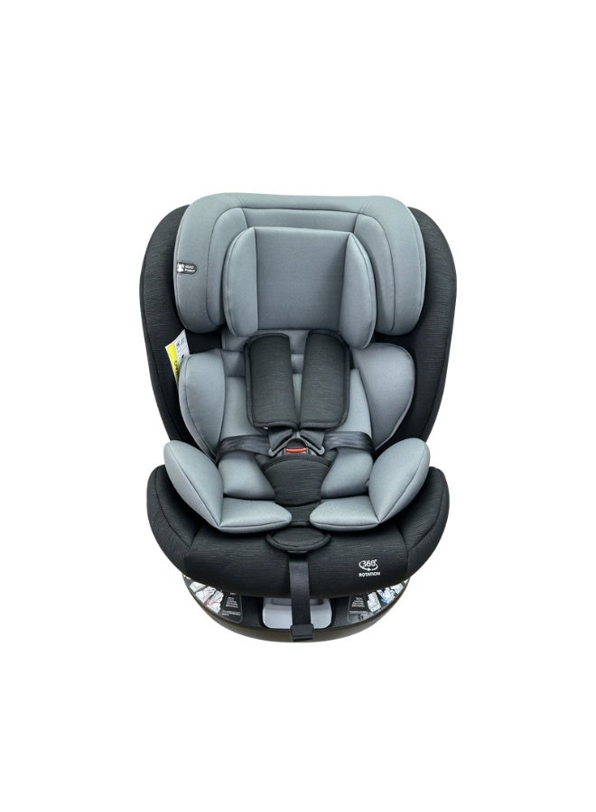 كيكيبيبي مقعد سيارة كيكيبي إيفولف يدور 360 درجة - أيزوفيكس، 0-12 سنة، متعدد الأوضاع ومزايا السلامة (رمادي/أسود) - Image 3