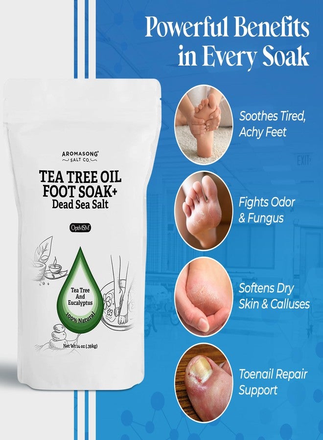 Aromasong Tea Tree Foot Soak with Magnesium Flakes and Dead Sea Foot Soaking Salts - Pedicure Tea Tree oil foot Soak for Dry Cracked Feet-Athlete's Callus Remover- Eliminates Odor- Packaging may vary - Image 3