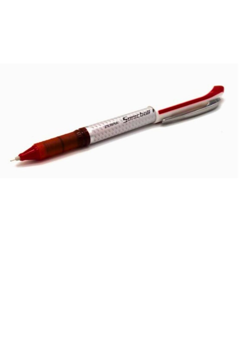ZEBRA 10 Piece Sonicball Red Liquid Ink 0.5mm Fine Point