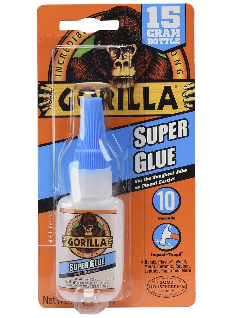 Gorilla Gorilla Super Glue Gel Clear 15g  - Image 1