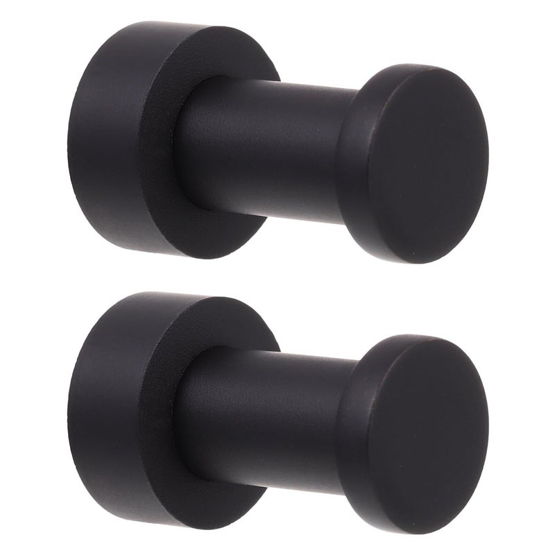Multifunctional Round Wall Hooks 2 Pack Brass for Towel Coat Hat - Image 2