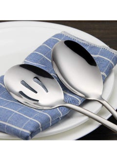 Oasisgalore Serving Spoon Sets, Includes 2 Serving Spoons and 2 Slotted Serving Spoons,Stainless Steel Buffet Banquet Spoons  - Image 3