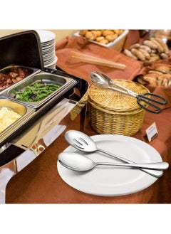 Oasisgalore Serving Spoon Sets, Includes 2 Serving Spoons and 2 Slotted Serving Spoons,Stainless Steel Buffet Banquet Spoons  - Image 5