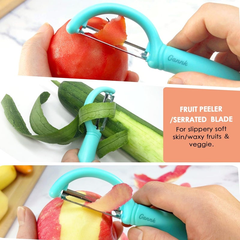 Gannk Vegetable Potato Peelers for Kitchen, Y Peeler for Apple Fruit Carrot Zucchini Cucumber Potatoes, Good Grip Veggie Peeler Makes Peeling Very Easy - Image 5