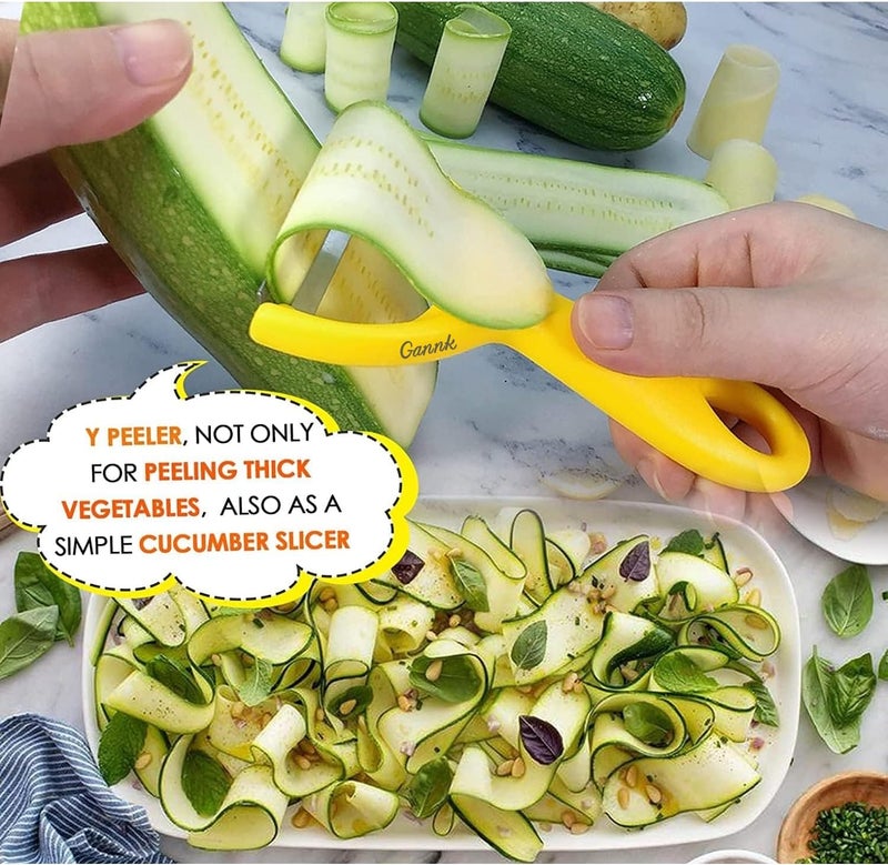 Gannk Vegetable Potato Peelers for Kitchen, Y Peeler for Apple Fruit Carrot Zucchini Cucumber Potatoes, Good Grip Veggie Peeler Makes Peeling Very Easy - Image 3