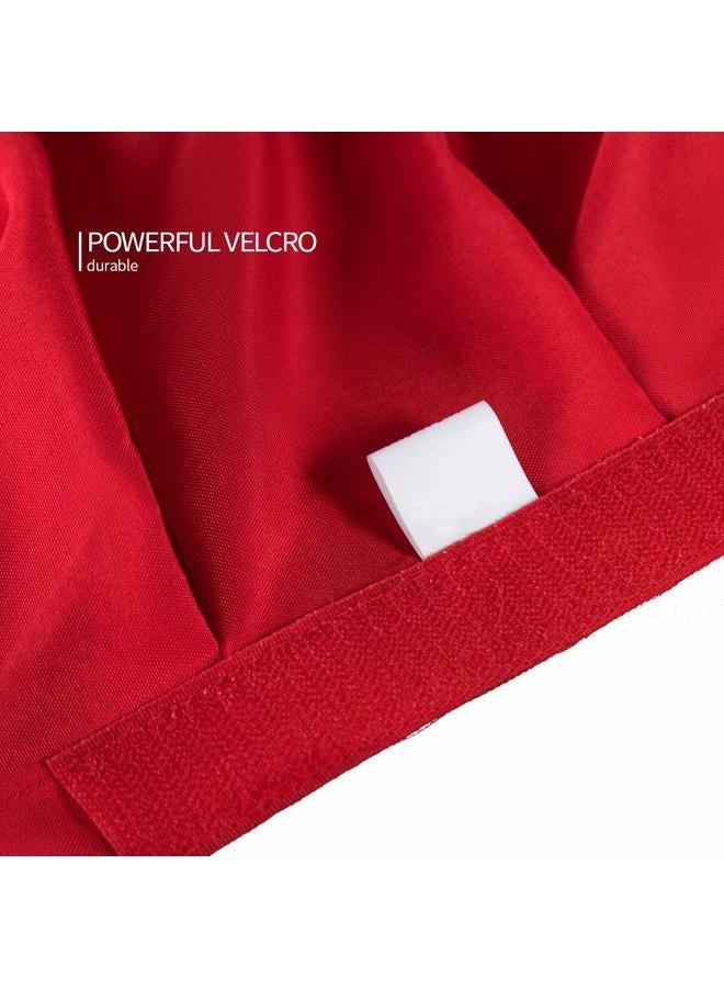 Surmente Tablecloth 14 ft Polyester Table Skirt for Weddings, Banquets, or Restaurants (Red) … ……… - Image 4