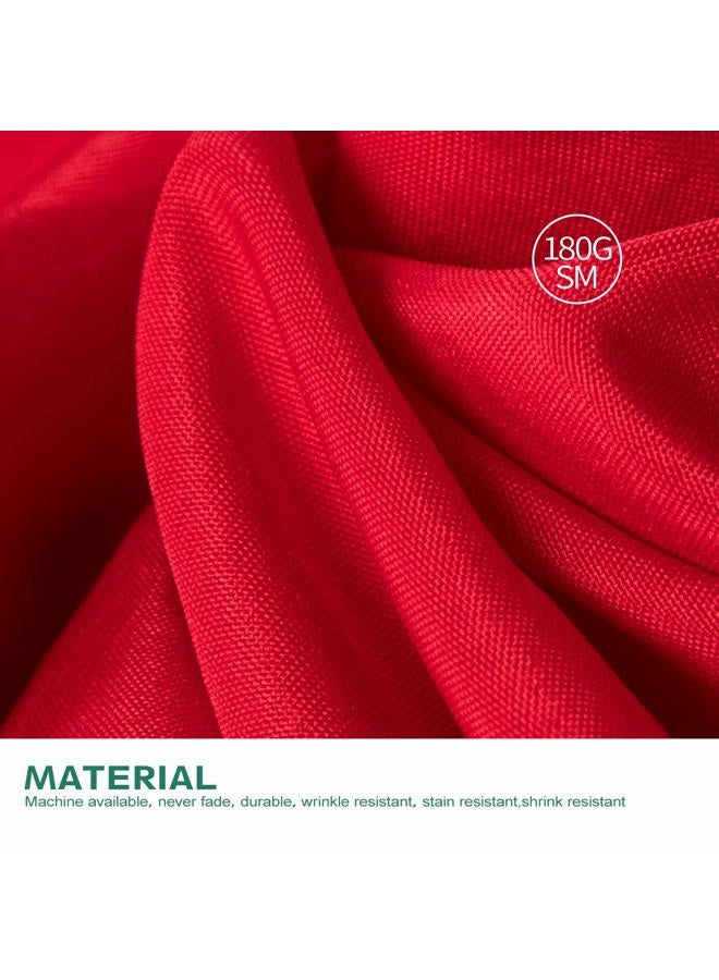 Surmente Tablecloth 14 ft Polyester Table Skirt for Weddings, Banquets, or Restaurants (Red) … ……… - Image 3