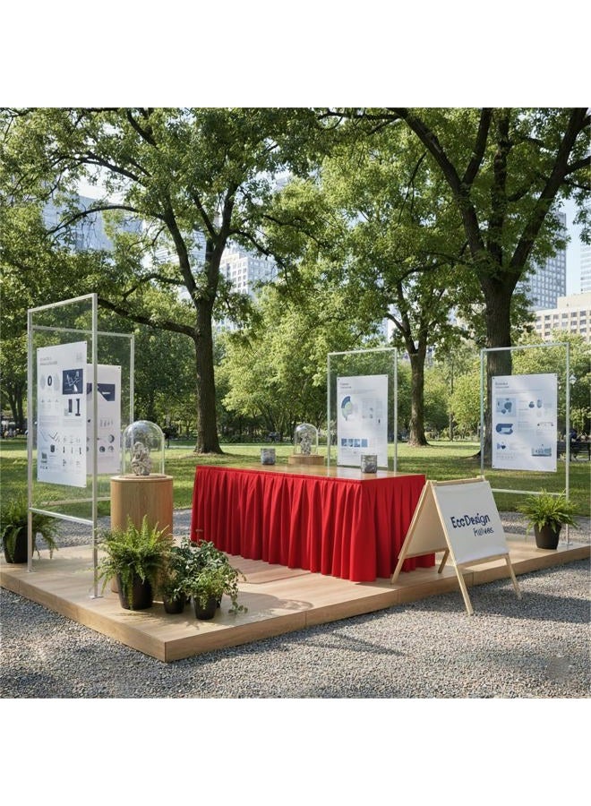 Surmente Tablecloth 14 ft Polyester Table Skirt for Weddings, Banquets, or Restaurants (Red) … ……… - Image 5