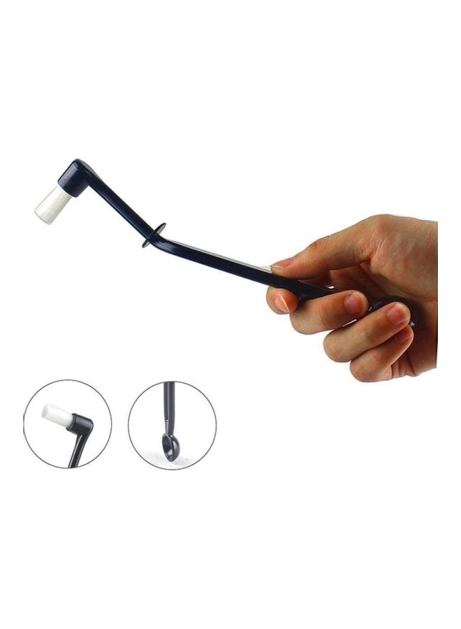 2-Piece Coffee Machine Brush Cleaning Tool With Spoon Black 1cm - Image 2