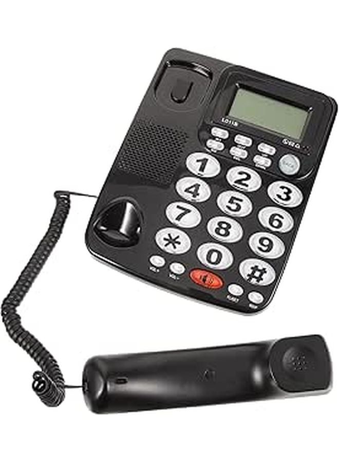Portable Desk Phone Large Display Superior Sound Quality Multi Functional Classic Black - Image 1