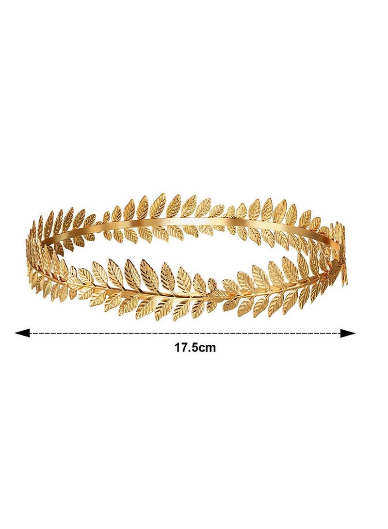 Generic Head Wreath Crown Headdress, 3 Pieces Greek Roman Laurel Leaf, Roman Leaf Headband Tiara Headwear  - Image 2