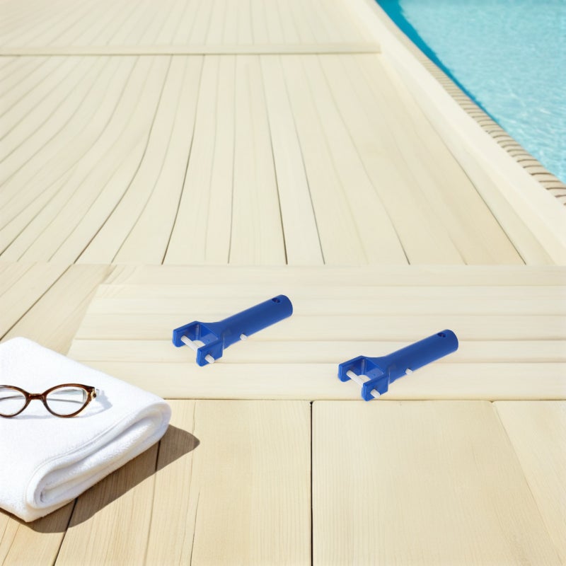 1 Vacuum Parts Handles Replacement With Butterfly V Clips & Locking Pins - Pool Telescopic Pole Accessories - Image 3