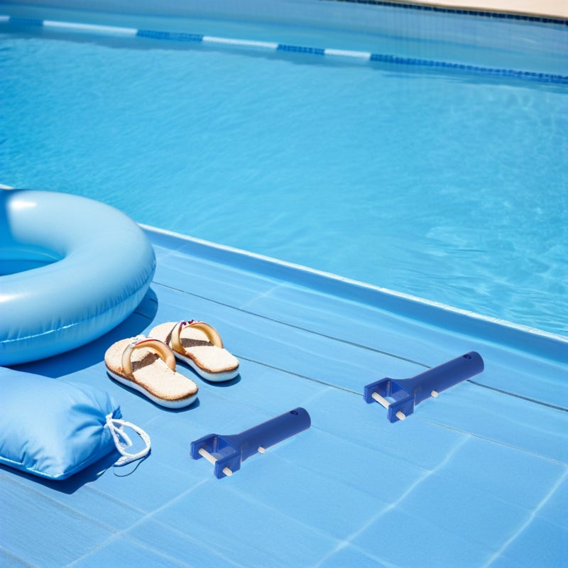 1 Vacuum Parts Handles Replacement With Butterfly V Clips & Locking Pins - Pool Telescopic Pole Accessories - Image 2