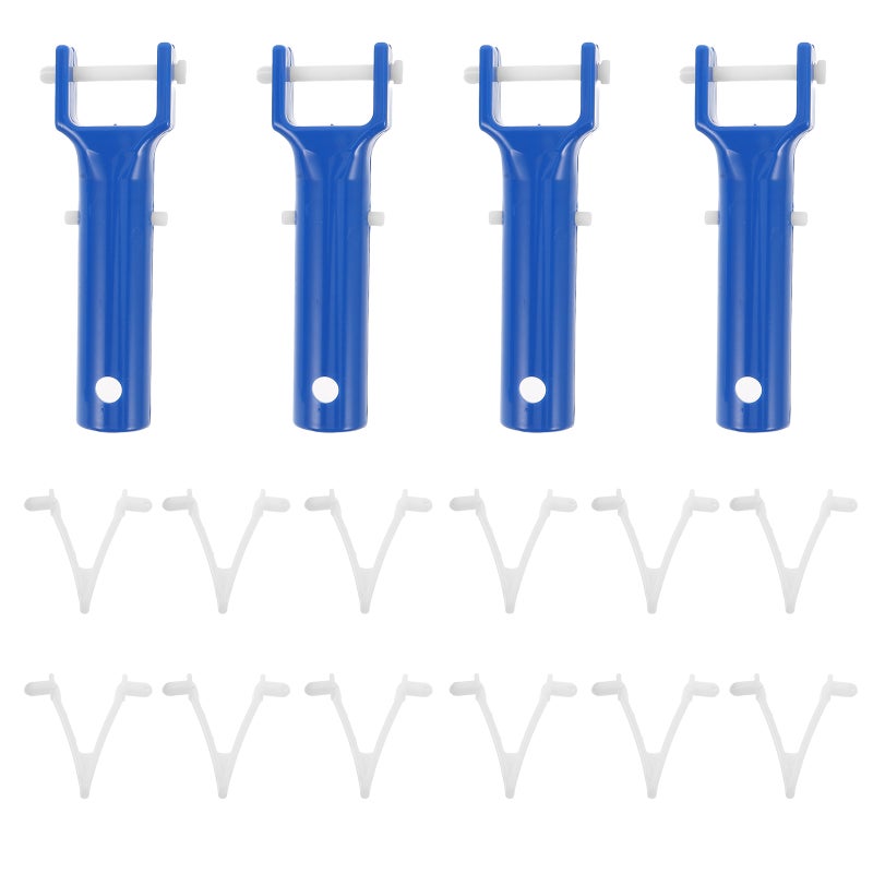 1 Vacuum Parts Handles Replacement With Butterfly V Clips & Locking Pins - Pool Telescopic Pole Accessories - Image 1