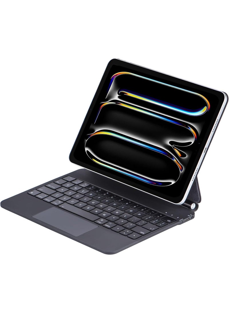 Magic Keyboard for iPad Pro 13 (M4) 2024, Bluetooth Magnetic Keyboard Case with Trackpad, USB Charging, Backlit (Black, iPad Pro 13 (M4) 2024) - Image 1