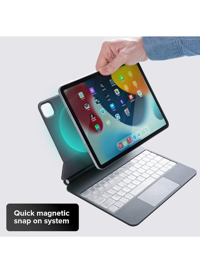 Magic Keyboard for iPad Pro 13 (M4) 2024, Bluetooth Magnetic Keyboard Case with Trackpad, USB Charging, Backlit (Black, iPad Pro 13 (M4) 2024) - Image 3