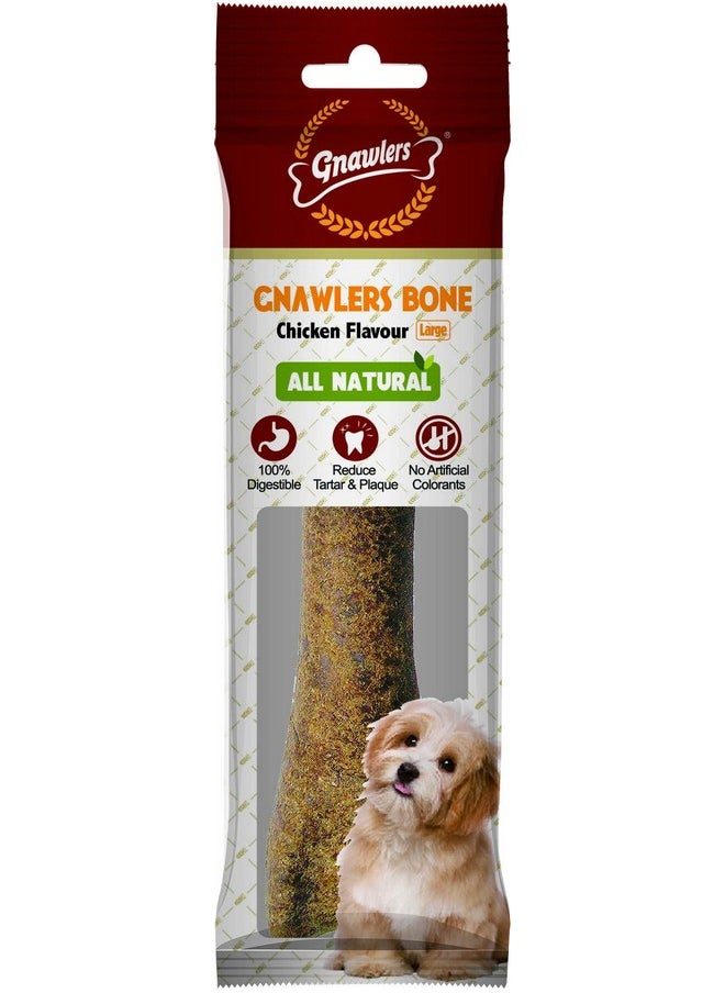 Gnawlers - Young Adult Dog Bone, Chicken, Large, 265G - Image 1