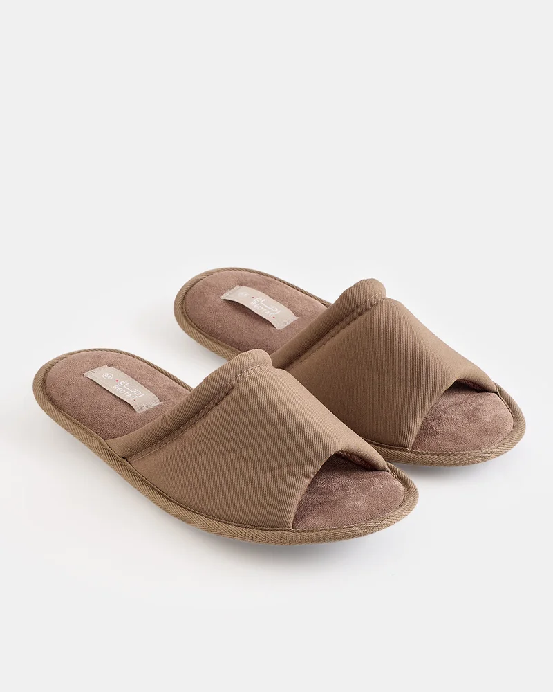 REDTAG Men Brown Plain Slippers