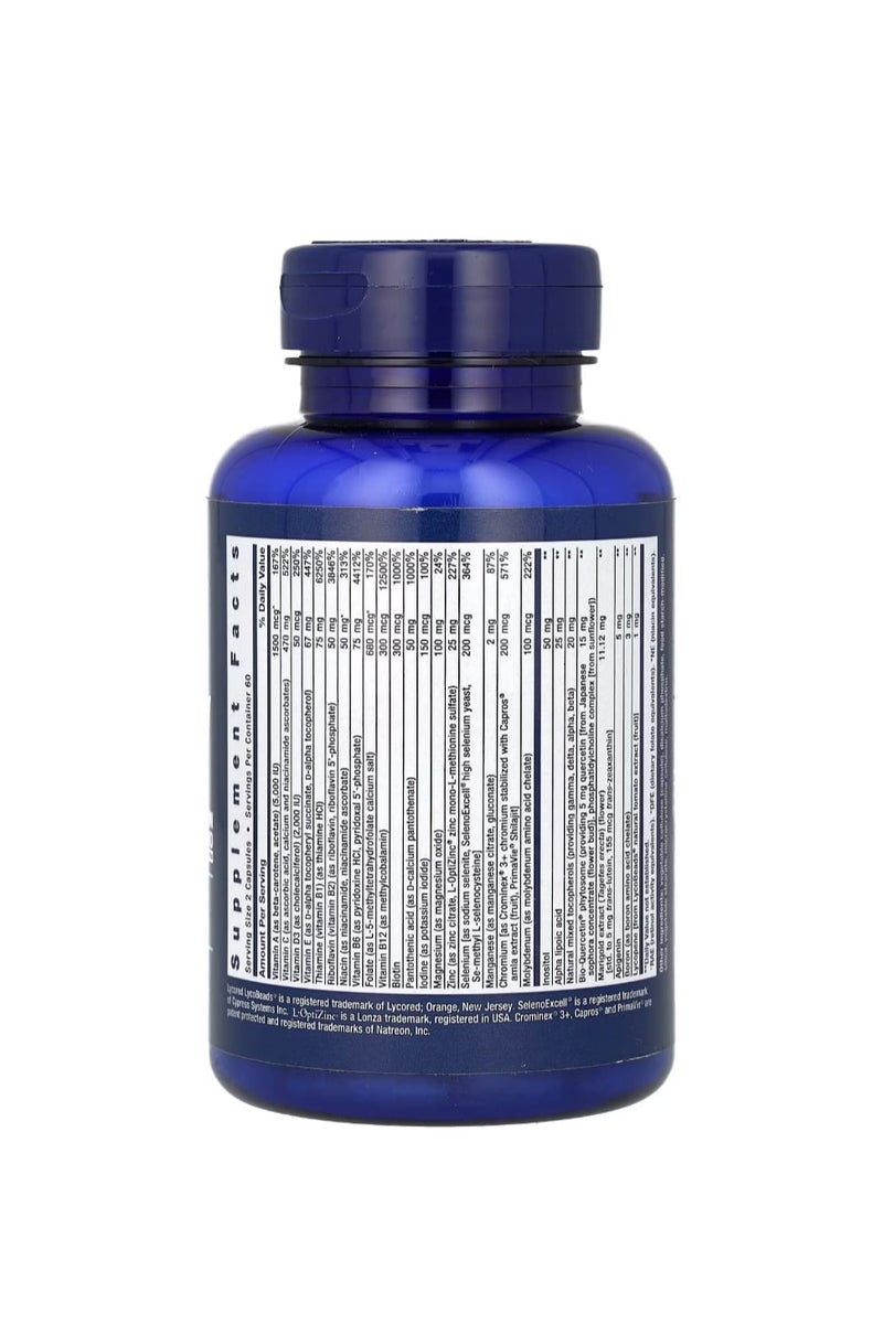 لايف إكستنشن كبسولات الفيتامينات المتعددة مرتين يوميًا، 120 كبسولة - Image 2