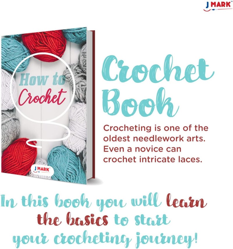J MARK Crochet Kit for Beginners – Complete Crocheting Set with Acrylic Yarn and Accessories - Image 5