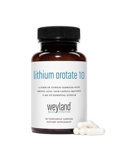 Weyland Brain Nutrition : Lithium Orotate 10mg (1 Bottle), 60 Vegetarian Capsules, Lithium Supplement Supports Healthy Mood, Behavior, Memory and Wellness  - Image 4