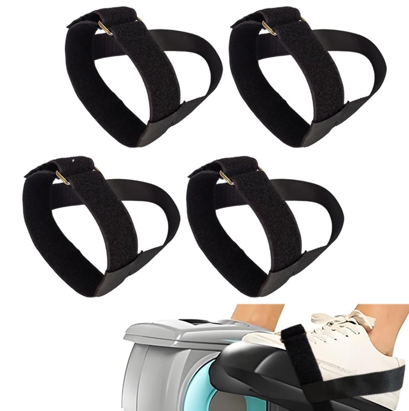 nsgglecher 4PCS Leg Exerciser Machine Pedal Straps, Leg Exerciser Traction Straps,Adults Seniors Sitting Fitness Home Office Sports Accessories - Image 1