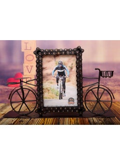 WHATS YOUR KICK Whats Your Kick Upcycled Bike Chain Photo Frame with Cycle Mid Night Copper Finish 