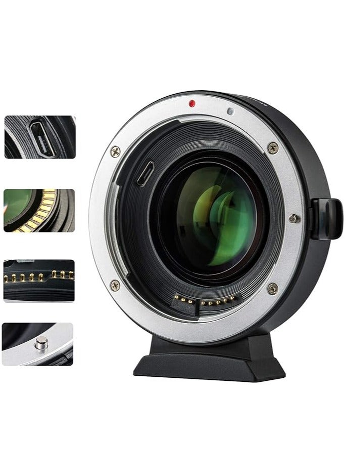 VILTROX EF-EOS M2 Auto Focus Lens Adapter 0.71x Reducer Speed Booster for Canon EF Mount Lens to Canon EF-M Mount Mirrorless Camera EOS M M2 M3 M5 M6 M10 M50 M100 - Image 1