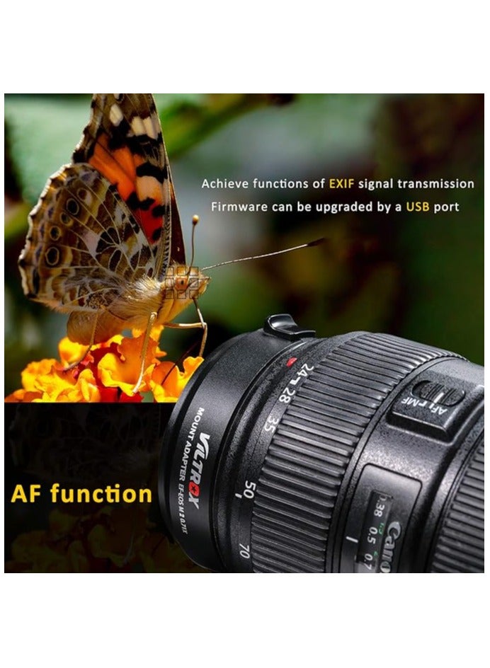VILTROX EF-EOS M2 Auto Focus Lens Adapter 0.71x Reducer Speed Booster for Canon EF Mount Lens to Canon EF-M Mount Mirrorless Camera EOS M M2 M3 M5 M6 M10 M50 M100 - Image 2
