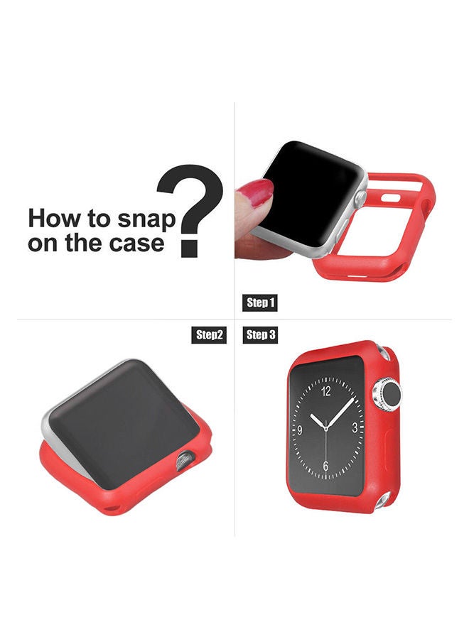 NIBEMINENT Protective Case For Apple Watch Series 4 40 mm/44 mm Red  - Image 3