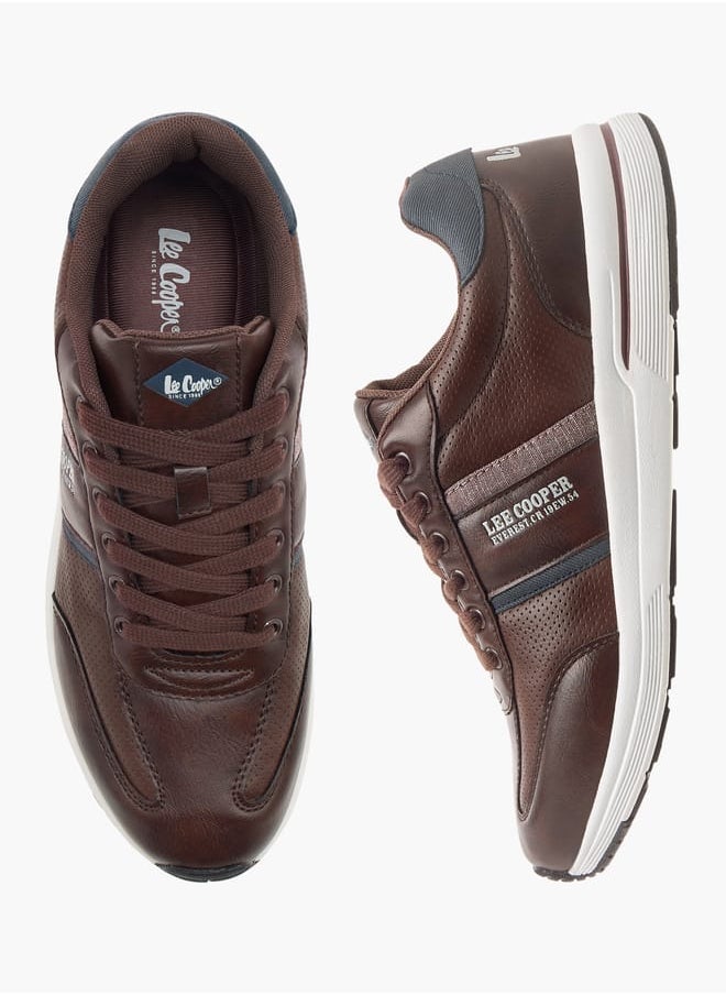 Lee Cooper أحذية رياضية للرجال بطباعة شعار مع إغلاق رباط  - Image 2
