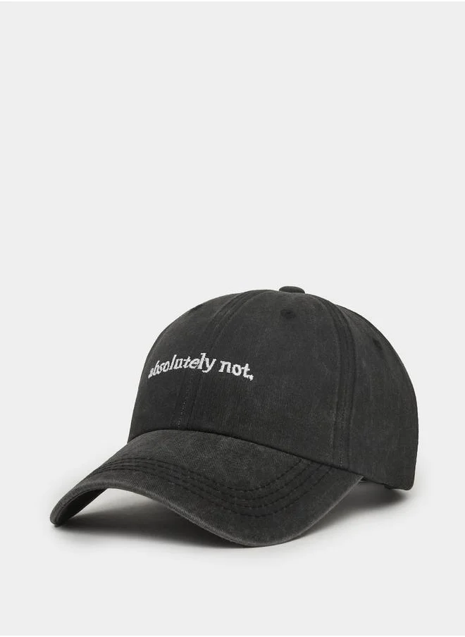 Styli Embroidered Slogan Cap