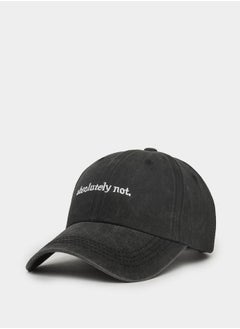 Embroidered Slogan Cap