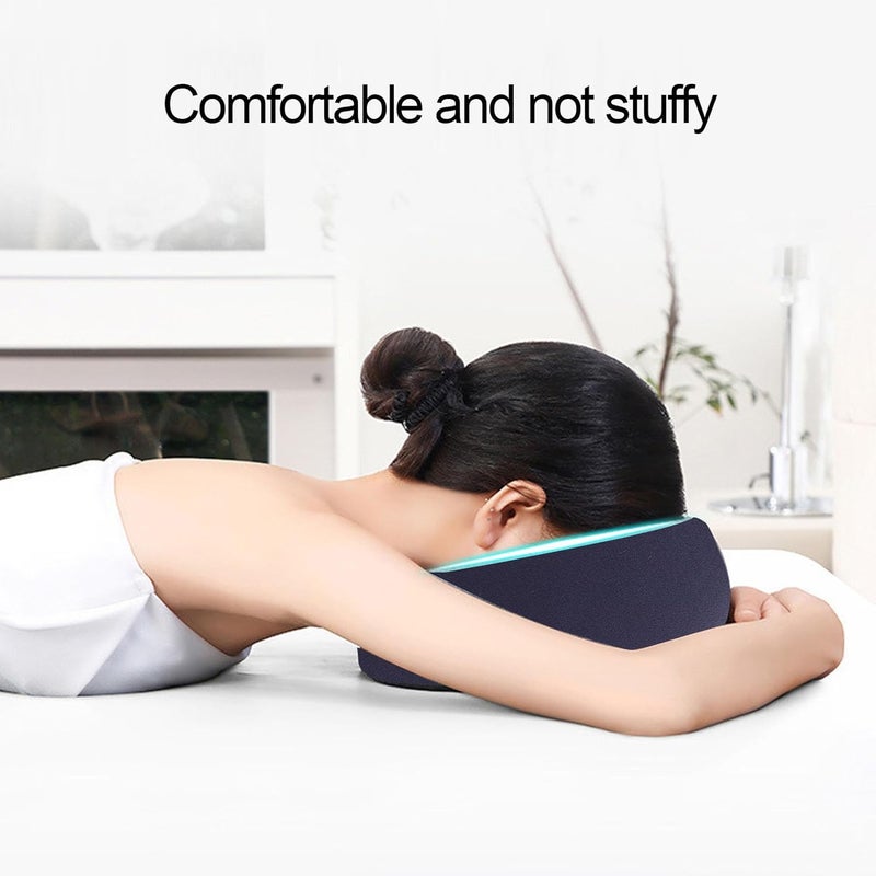 Ergonomic Zoned Face Down Cushion with Comfortable Memory Foam, Give You a Better Rest, Ventilation for Beauty Bed, Massage Bed (Navy Blue) - Image 3
