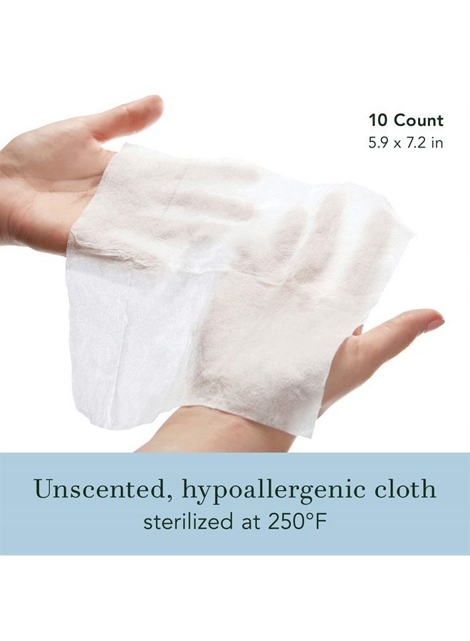 Rael مناديل الجسم، مناديل قطن عضوي للنساء - مناديل جسم غير معطرة، مغلفة بشكل فردي، لجميع أنواع البشرة، نباتية، خالية من القسوة (10 قطعة، عبوة من 4) - Image 2