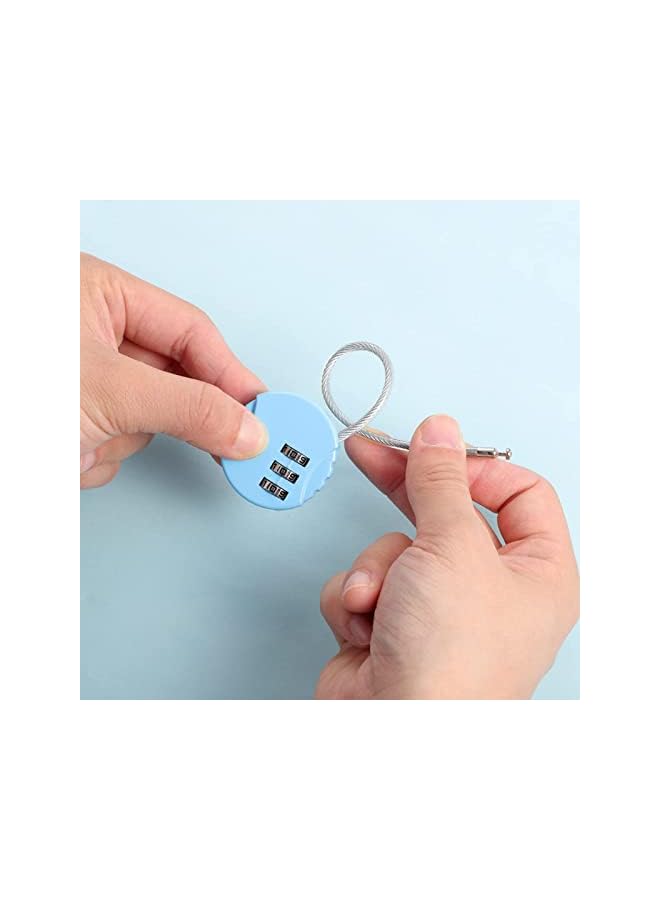 PROMASS PROMASS 4 Pcs Combination Lock, 3 Digit Combination Padlock Code Lock, with Wire Rope Outdoor Waterproof Padlock for Backpack Suitcase School Gym Locker, Sports Locker, Fence, Toolbox, Case  - Image 4