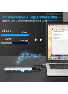 Generic USB and USB-C Hub Adapter 8-Port Type-C Transmission Information SD/TF Card Reader Supports Various Laptops, Desktops, Tablets and Phones  - Image 2