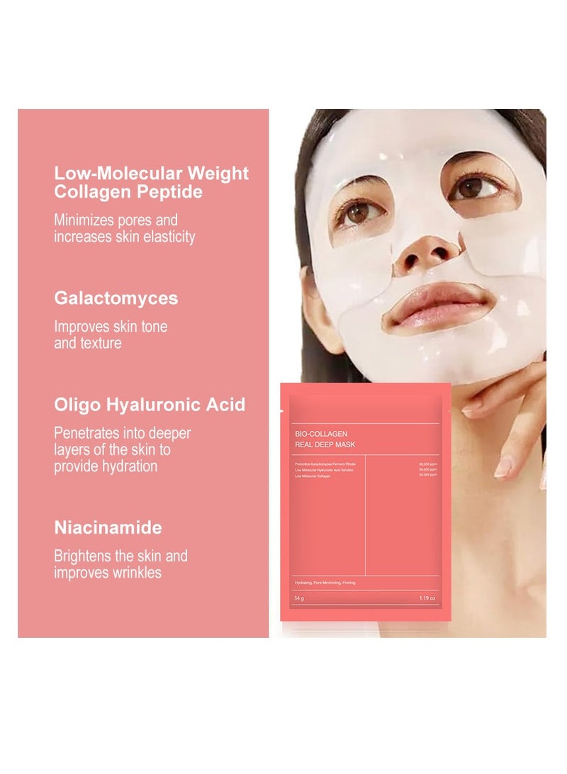 بيو الكولاجين قناع عميق ، ترطيب قناع الليل ، والحد من المسام ، وتحسين المرونة ، 34g x4ea - Image 2
