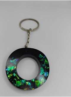 Alphabet Letter Keychain- Letter (O) black