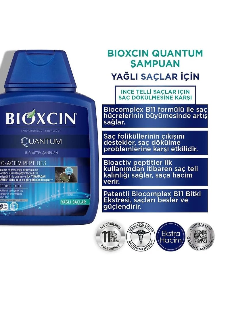BIOXCIN - Haircare Shampoo for Oily, Dry and Normal Hair, 3 x 300 mL Bottles, Promotes Hair Growth and Regrowth - Image 1
