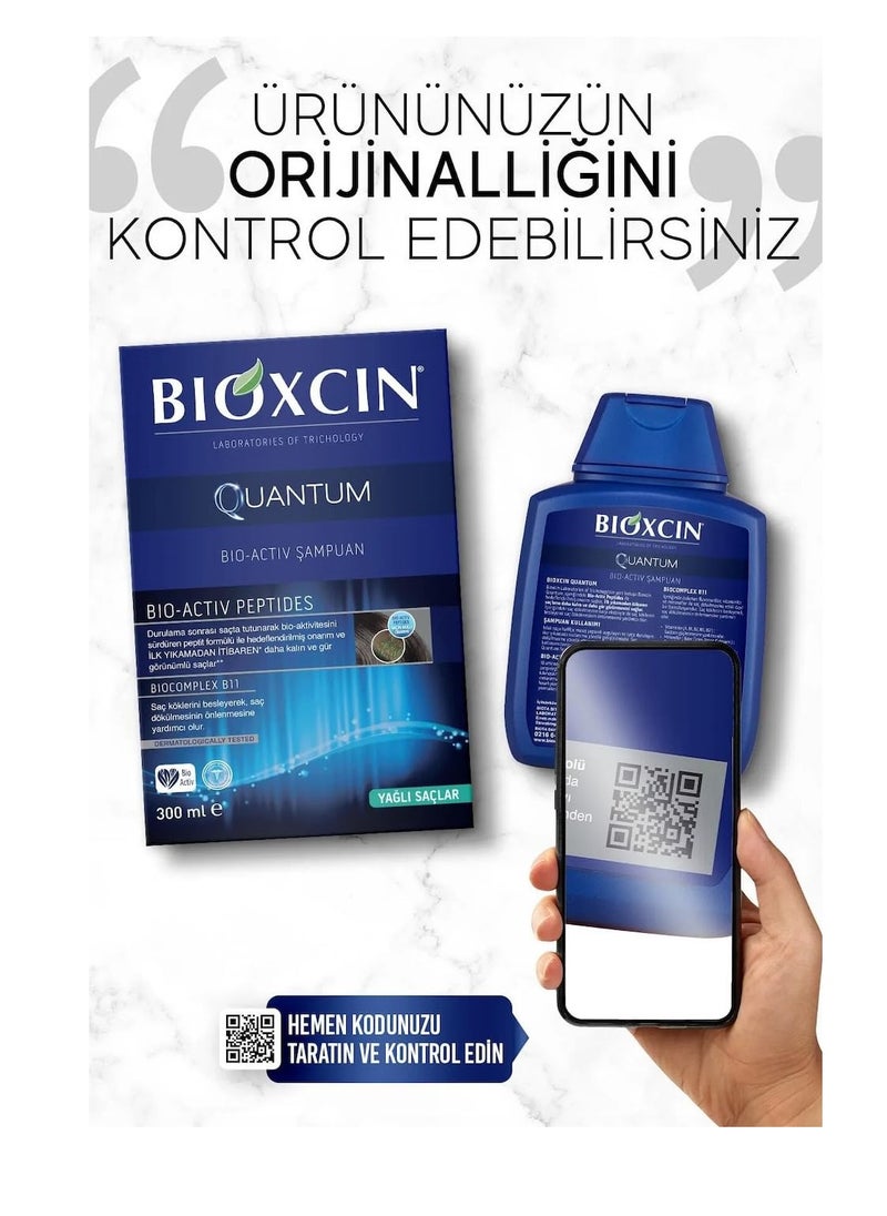 BIOXCIN - Haircare Shampoo for Oily, Dry and Normal Hair, 3 x 300 mL Bottles, Promotes Hair Growth and Regrowth - Image 1