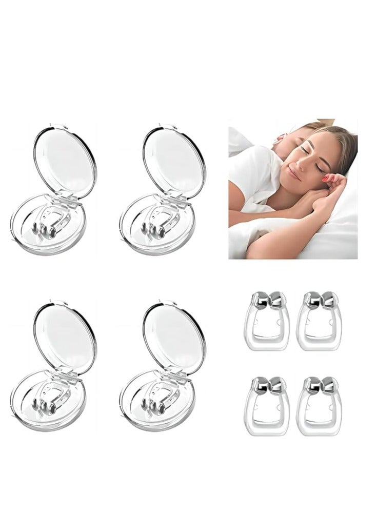 Generic Anti Snoring Devices, Snore Stopper with Adjustable Magnet, Silicone Nose Clip Stop Snoring, Anti Snoring Nose Clip (4PCS)  - Image 1
