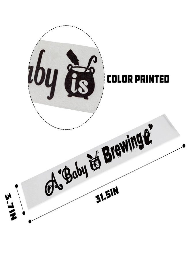 PYQWA A Baby is Brewing Halloween Sash - A Baby is Brewing Party Gift - Mom to Be Pregnancy Sash - Halloween Baby Shower Gender Reveal Party Decorations - Image 5